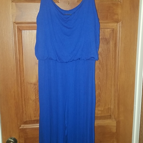 Pants - Blue Wide Leg Jumpsuit